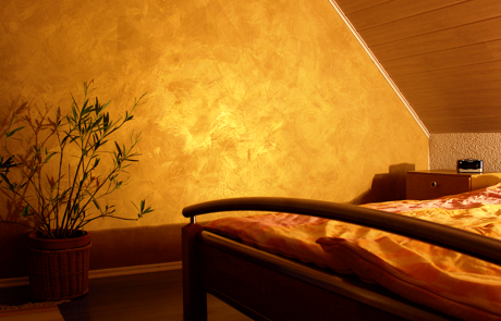 Thomas Kern Stuckateurmeister mediterrane Wandgestaltung Stucco Veneziano Wand Schlafzimmer
